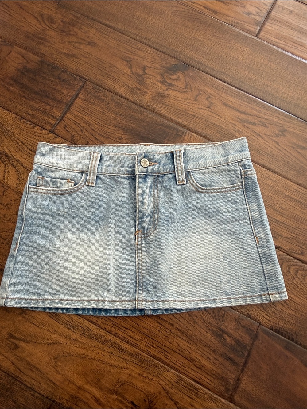 Micro mini jean skirt